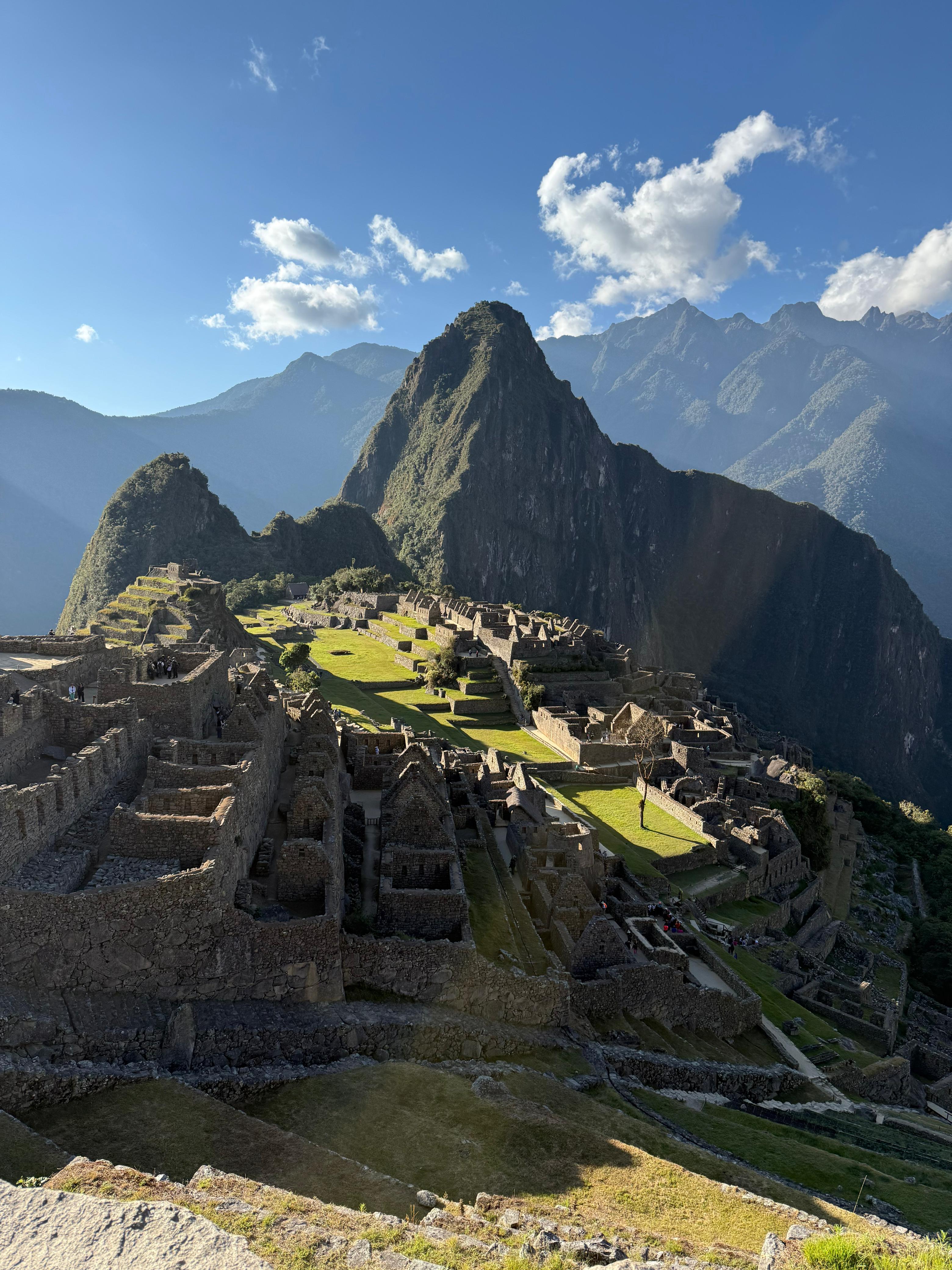 Machu Picchu at golden hour — Huayna Picchu in warm light